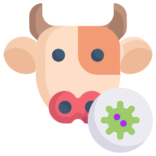 Animal, cow virus, disease, epidemic, infection, transmission, virus icon
